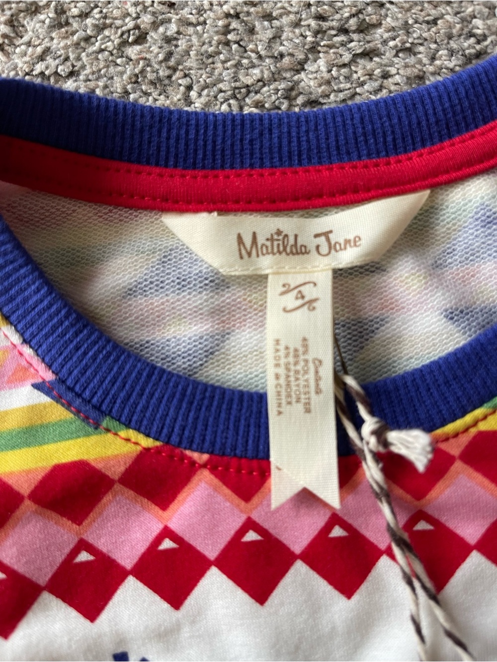 Matilda Jane Multi-Color Snowflake Ruffle Sleeve Sweatshirt - Picture 3 of 3